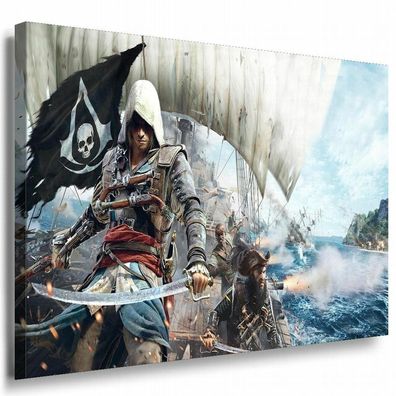 Assassins Creed Pirat Schiff Leinwandbild / AK ART / Leinwand Bild + TOP Geschenk