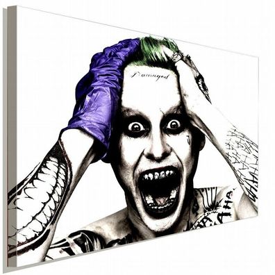 Verrückter Joker Leinwandbild AK ART Wanddeko Wandbild FANART Kunstdruck TOPXXL