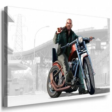 GTA Biker Shotgun Leinwandbild / AK ART Bilder / Leinwand Bild + Mehrfarbig ...