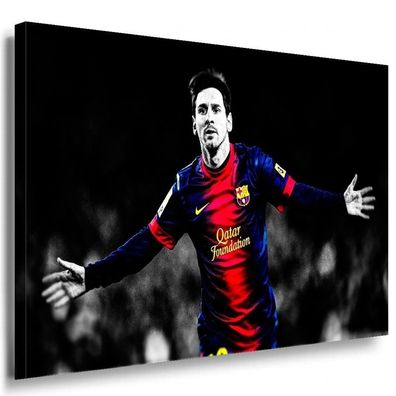 Lionel Messi Leinwandbild AK ART Bilder Mehrfarbig Wandbild Barsa FC Barcelona