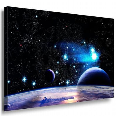 Planet Weltraum Leinwandbild AK Art Bilder Mehrfarbig Wandbild Top Wanddeko XXL