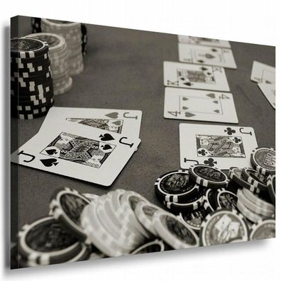 Poker karten Game Leinwandbild / AK Art Bilder / Leinwand Bild + Mehrfarbig TOP
