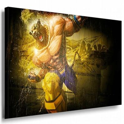 Tekken Game Leinwandbild / AK Art Bilder / SchwarzWeiß + Kunstdruck Wandbild TOP