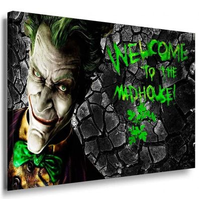 Joker Leinwandbild LaraArt Bilder Mehrfarbig Wandbild FANART TOP Wanddeko XXL