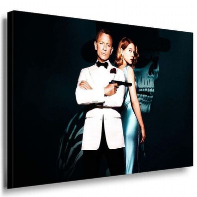 Agent 007 Daniel Craig & Lea Seydoux Leinwandbild AK Art Bilder Mehrfarbig Wand