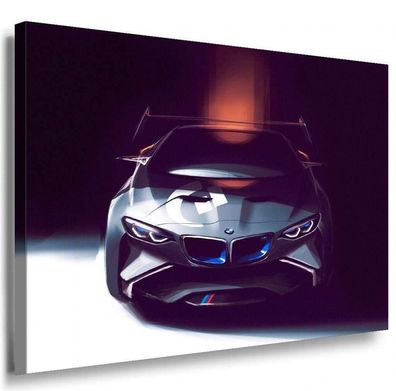 BMW Sportwagen Modern Leinwandbild / AK Art Bilder / Leinwand Bild + Mehrfarbig