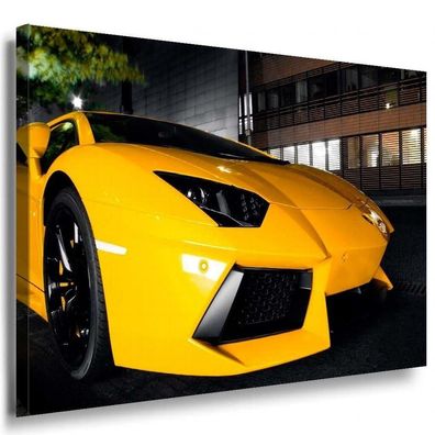 Lamborghini Gelb Leinwandbild / AK Art Bilder / Leinwand Bild + Mehrfarbig + TOP