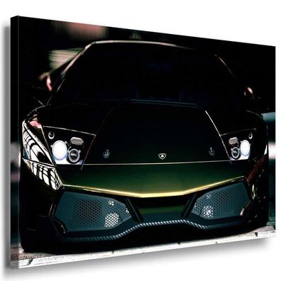 Lamborghini Grün Braun Leinwandbild / AK Art Bilder / Leinwand Bild + Mehrfarbig