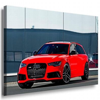 Audi RS 6 Leinwandbild LaraArt Bilder Mehrfarbig Wandbild TOP XXL