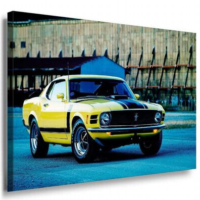 Ford Mustang Leinwandbild AK Art Bilder Mehrfarbig Wandbild TOP Wanddeko XXL