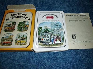 Kartenspiel/ Lehrquartett für Kinder-Geschichte der Straßenbahn