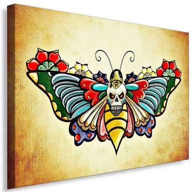 Schmetterling Totenkopf Abstrakt Leinwandbild / AK Art Bilder / Leinwand Bild
