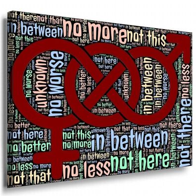 No more no less Leinwandbild AK Art Bilder Mehrfarbig Wandbild Made in Germany