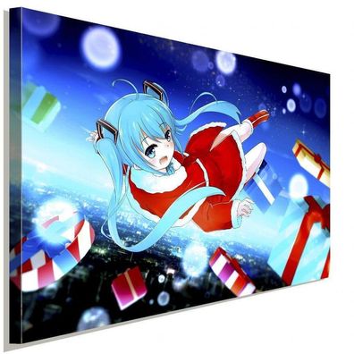 Anime Weihnachten Mädchen Leinwandbild AK ART Wanddeko Wandbild Made in Germany