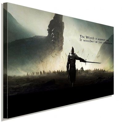 Dark Souls Warrior Battlefield Leinwandbild AK ART Bilder Wanddeko Wandbild TOP