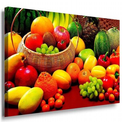 Früchte & Gemüse Leinwandbild LaraArt Bilder Mehrfarbig Wandbild