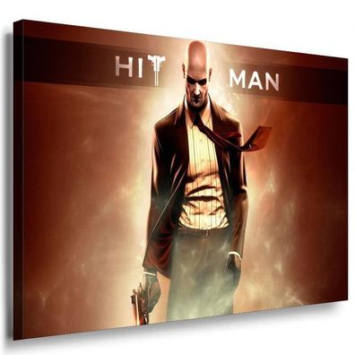 Hitman Game Feuer Leinwandbild / LaraArt Bilder / Leinwand Bild + Mehrfarbig +