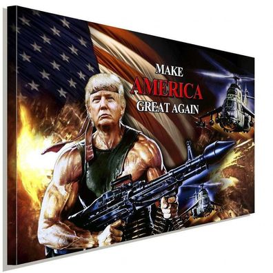 Donald Trump Kämpfer Amerika Leinwandbild AK ART Wanddeko Wandbild TOP XXL