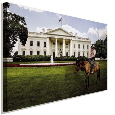 Putin auf Pferd Weißes Haus USA Leinwandbild AK ART Wanddeko Wandbild TOP XXL