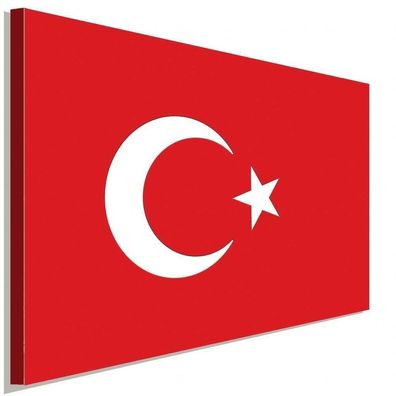 Flagge Türkei Leinwandbild AK ART Wanddeko Wandbild Made in Germany TOP XXL