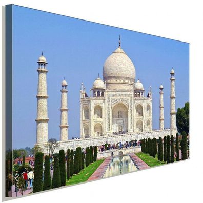 Taj Mahal Indien Weiß Leinwandbild AK ART Wanddeko Wandbild Made in Germany XXL