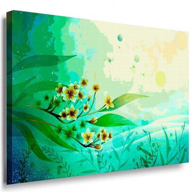 Wunder Blumen Leinwandbild AK Art Bilder Mehrfarbig Wandbild Kunstdruck XXL TOP