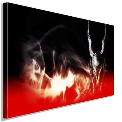 Dark Souls Kämpfer Schwarz Rot AK Art Bilder Premium Kunstdruck Leinwandbild XXL