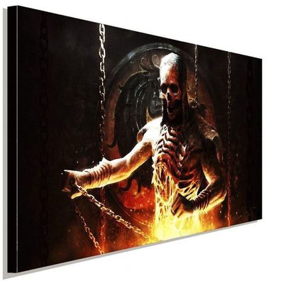 Mortal Combat Skelett AK Art Bilder Premium Made in Germany Top Leinwandbilder