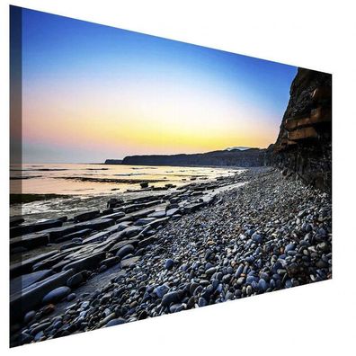 Stein Strand Meer Leinwandbild AK Art Bilder Wanddeko Wandbild Kunstdruck XXL