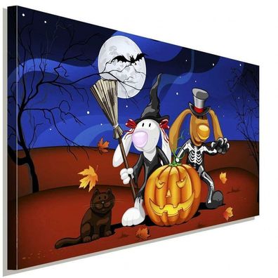 Happy Halloween Kinder Leinwandbild AK Art Bilder Wanddeko Wandbild Kunstdruck