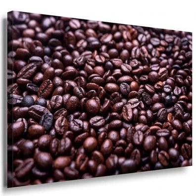 Kaffee Bohnen Makro Leinwandbild AK Art Bilder Mehrfarbig Kunstdruck Wandbild