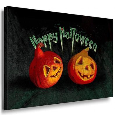 Happy Halloween Leinwandbild AK Art Bilder Mehrfarbig Wandbild Kunstdruck XXL