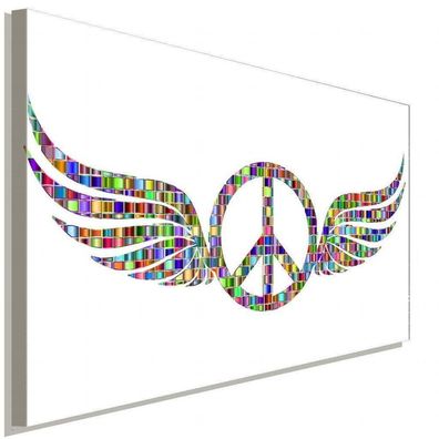 Peace Engel Fluegel Weiß Leinwandbild AK Art Bilder Wanddeko Wandbild Kunstdruck