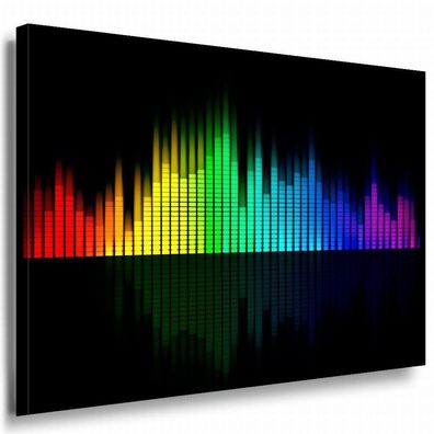 Equalizer Musik Leinwandbild AK Art Bilder Mehrfarbig Wandbild Kunstdruck XXL