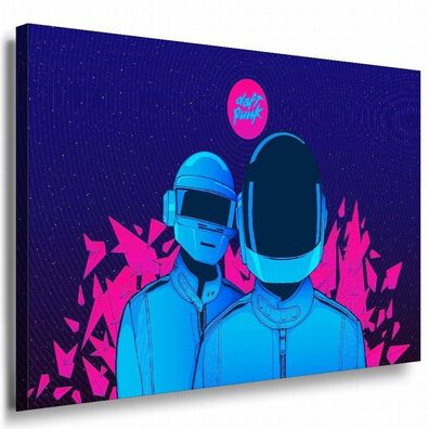 Daft Punk Musik Leinwandbild AK Art Bilder Mehrfarbig Wandbild Kunstdruck XXL