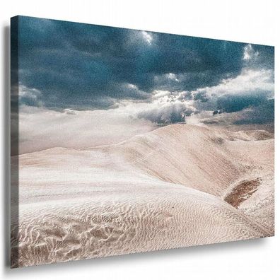 Wüste Wolken Leinwandbild AK Art Bilder Mehrfarbig Kunstdruck XXL Wandbild TOP