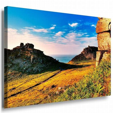 Natur Gebirge Leinwandbild AK Art Bilder Mehrfarbig Wandbild Kunstdruck TOP XXL