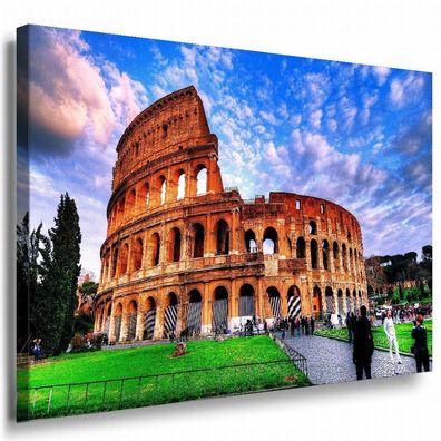 Rom Leinwandbild AK Art Bilder Mehrfarbig Wandbild Kunstdruck Wanddeko TOP XXL
