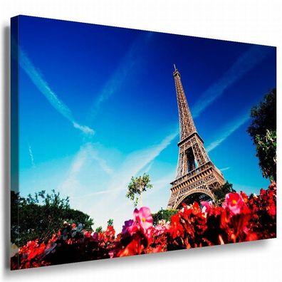 Paris Leinwandbild AK Art Bilder Mehrfarbig Wandbild Kunstdruck Wanddeko TOP XXL