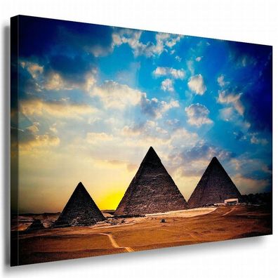 Ägypten Pyramiden von Gizeh Leinwandbild AK Art Bilder Mehrfarbig Wandbild XXL