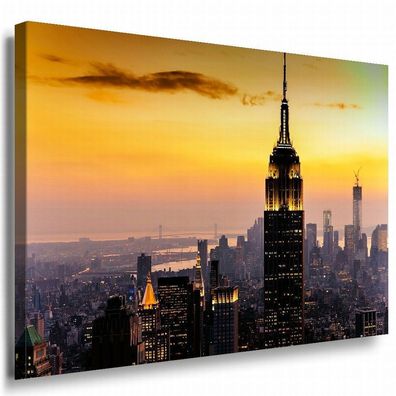 New York Leinwandbild AK Art Bilder Mehrfarbig Wandbild Kunstdruck Wanddeko XXL