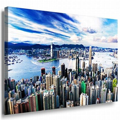 Stadt Leinwandbild AK Art Bilder Wanddeko Wandbild Kunstdruck Wanddeko TOP XXL