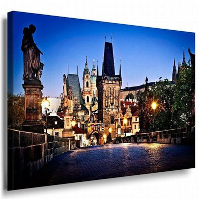 Prag Charles Bridge Leinwandbild AK Art Bilder Mehrfarbig Wandbild Kunstdruck