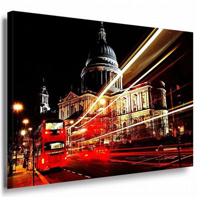 London Leinwandbild AK Art Bilder Mehrfarbig Wandbild Kunstdruck Wanddeko XXL