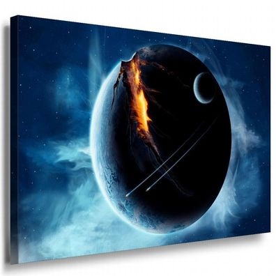 Planet Lava Leinwandbild AK Art Bilder Mehrfarbig Kunstdruck XXL Wandbild TOP