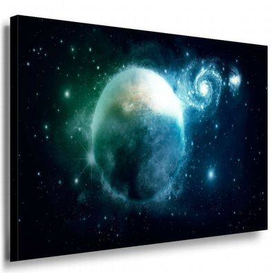Planet Weltall Leinwandbild AK Art Bilder Mehrfarbig Kunstdruck XXL Wandbild TOP