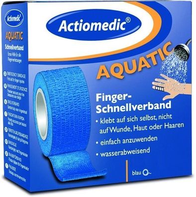Actiomedic Aquatic Schnellverband 5 cm x 7 m selbsthaftend Wundschnellverband
