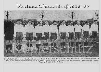 Fortuna Düsseldorf + +1936-37 + + Super Mannschaftskarte