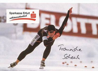 Franziska Schenk Autogrammkarte Original Signiert Eisschnellauf + A33148