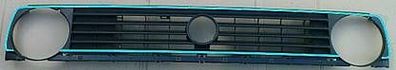NEU + Grill > VW Golf 2 [ 19 .2 / schwarz mit blau > 5 Rippen ] - ( VAG / VW / A
